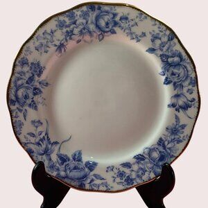 Royal Albert Paradise Blue Floral Dinner Plate 2003 Vintage Retired